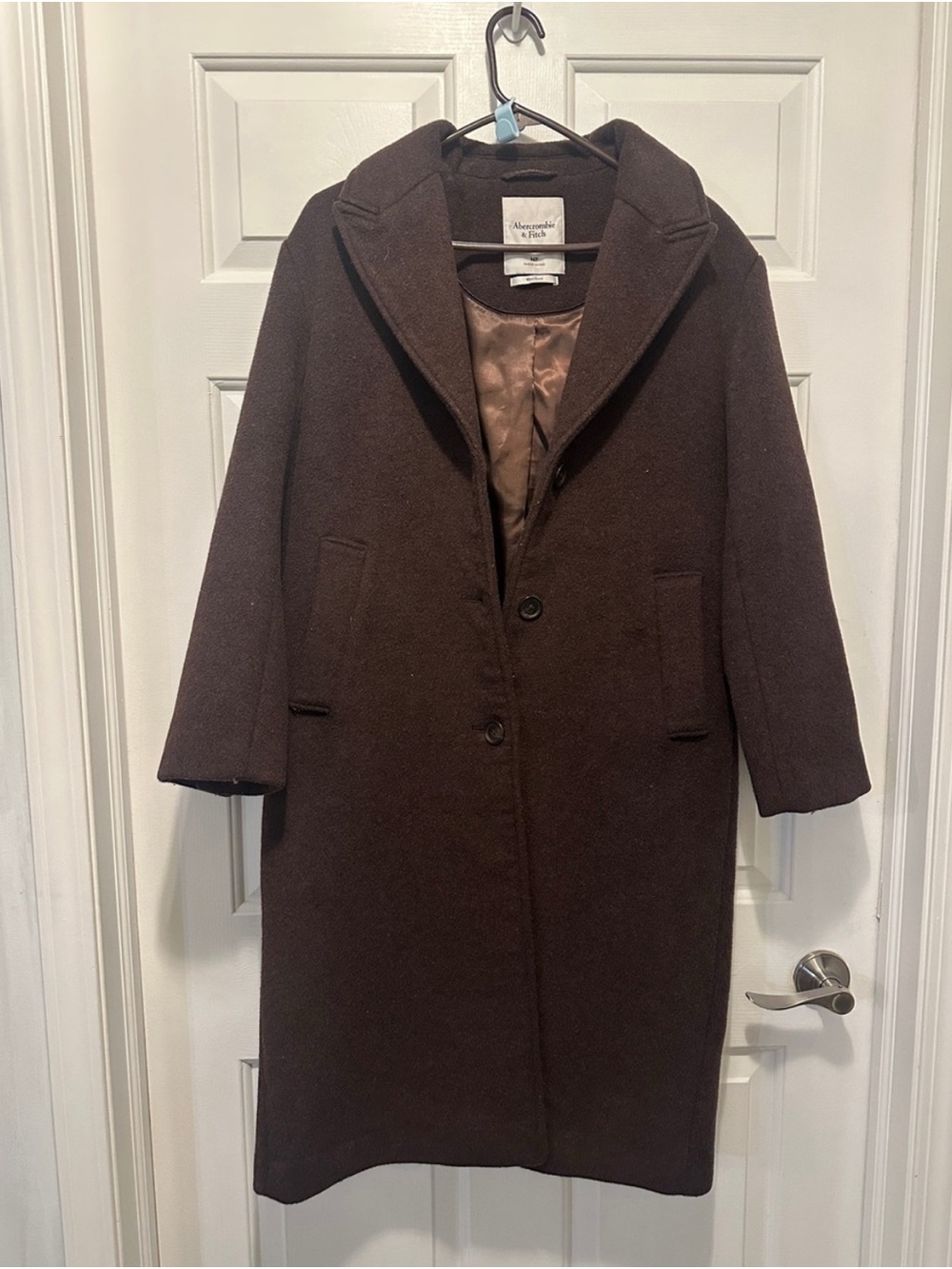 Abercrombie & Fitch Women's Chocolate Brown Long Coat